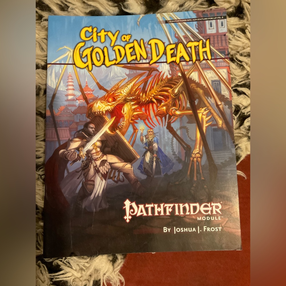 PATHFINDER RPG MODULE CITY OF GOLDEN DEATH BOOK